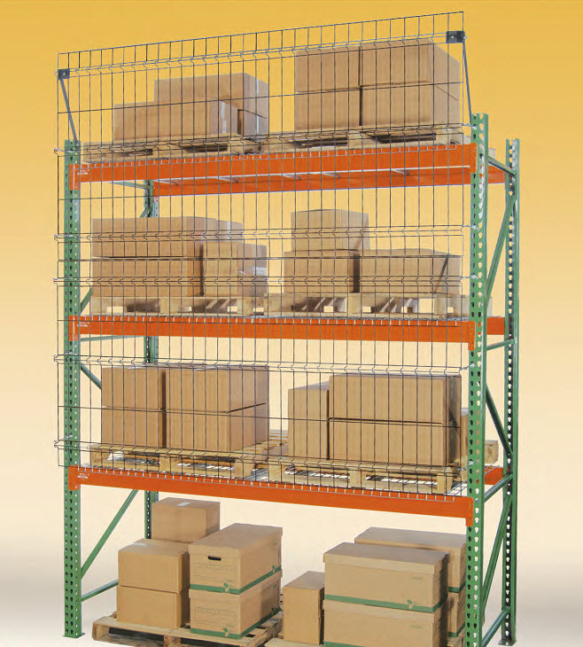 Husky Fluted Mesh Pallet Rack Safety Backing